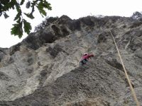 22.9.2015 Klettern Fläsch Matlusch - mit Margi
